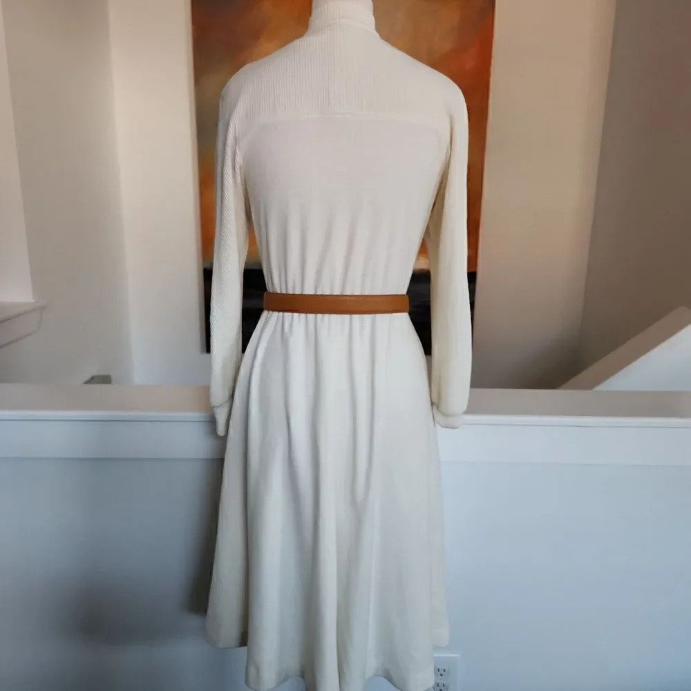 Vintage California Girl Beige Midi Dress Size 4